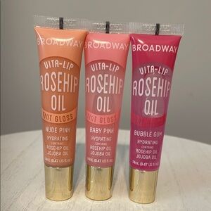 Vita-Lip Rosehip Oil Tint Gloss Set - Nude Pink, Baby Pink, Bubble Gum